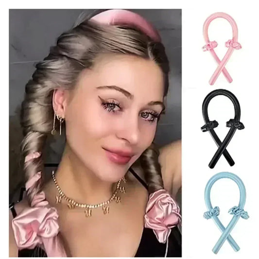 Woman Heatless Curling Rod Headband - Heatless Hair Curls Make Hair Soft and Shiny, Hair Curler Hairdressing Tools Accessories