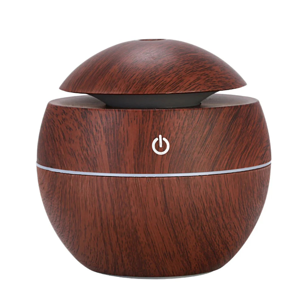 Ultrasonic Wood Aroma Diffuser Humidifier - Electric Air Humidifier with Essential Oil Aromatherapy for Bedroom Cool Mist Maker