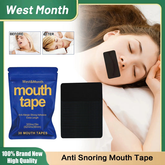 30pcs Anti-Snoring Mouth Tape: Nighttime Sleeping Aid for Improved Breathing - Reduce Dry Mouth and Promote Nose Breathing, Health Care Solution