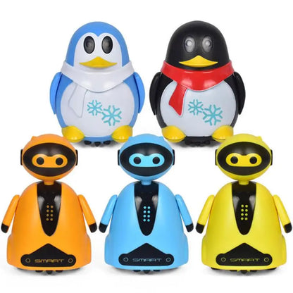 Inductive Robot Penguin Toy - Electric Line-Following Car that Traces Any Drawn Path, Educational Gift for Kids