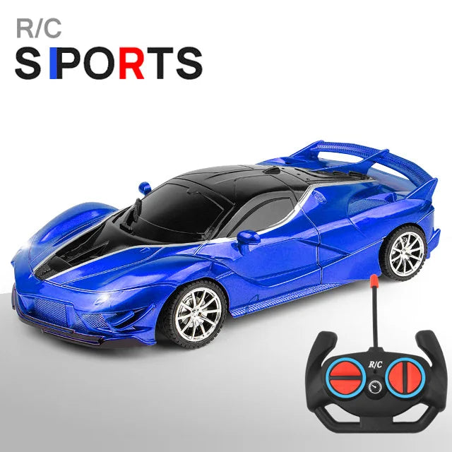 1/18 Scale RC Sports Car with LED Light - 2.4G Radio Remote Control, High-Speed Drifting Vehicle, Racing Toy for Boys and Girls