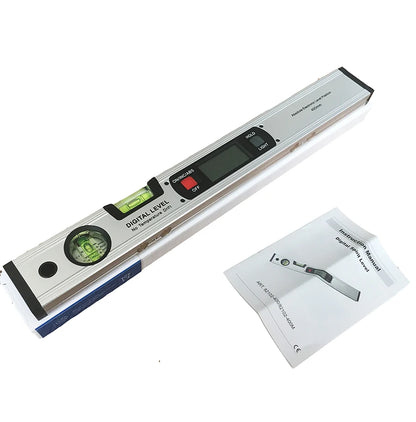 Digital Protractor Angle Finder | 360° Electronic Inclinometer with Optional Magnets | Level & Slope Testing Ruler - 400mm Length