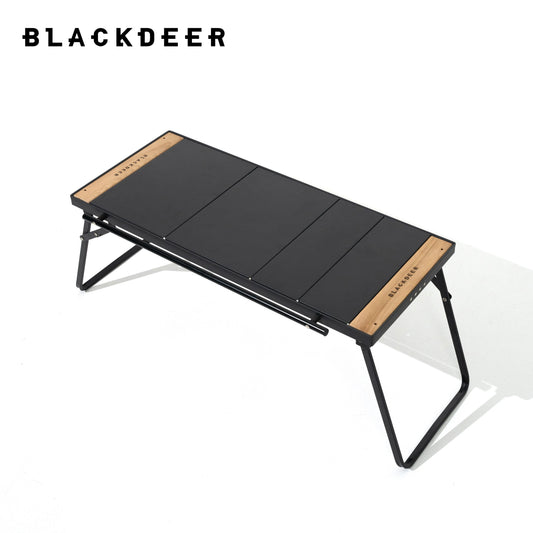 BLACKDEER Camping Folding Aluminum Alloy IGT Table | Multifunctional Portable BBQ Grill & Wood Table | Outdoor Picnic & Fishing