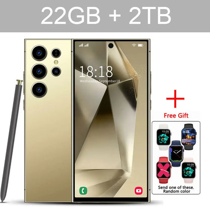 New S24 Ultra 7.3" HD Smartphone - Global Version, 4G/5G, Dual SIM, Android 14, 7800mAh Mobile Phone