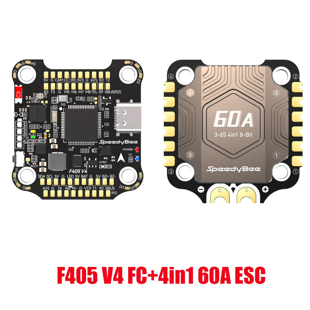 SpeedyBee F405 V4 BLS 60A 30x30 FC&ESC Stack - High Performance Drone Flight Controller and ESC Combo