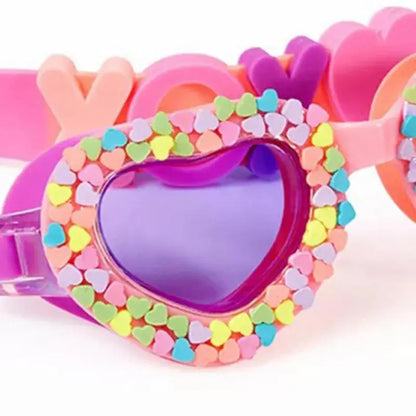 Cartoon Heart Shape Children's Swimming Goggles: New Waterproof UV Fogging Proof Swim Training Glasses - Kids Gifts