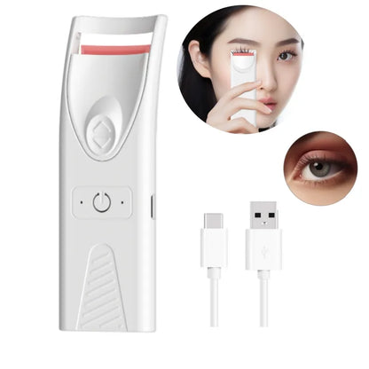 Smiling Shark YJ02 Portable Electric Heated Eyelash Curler - Long-Lasting Curls, Makeup Tool with Heated Comb, Small & Portable