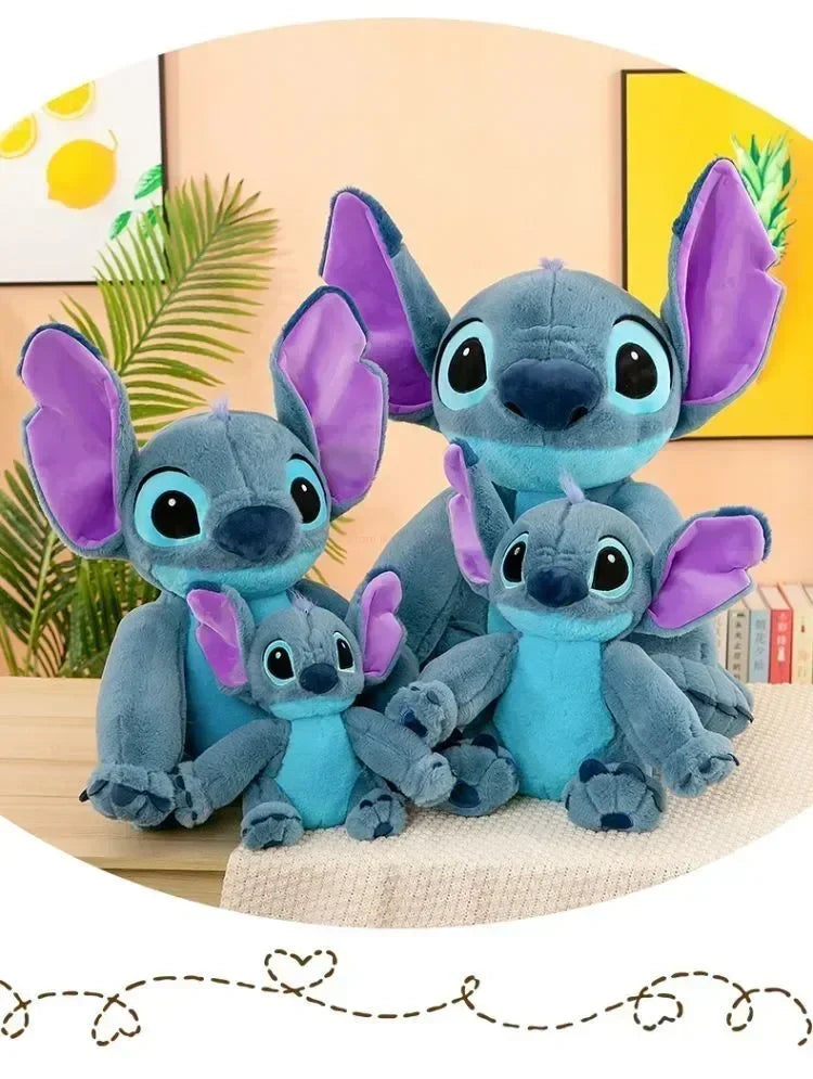 Disney Lilo and Stitch Giant Plush Doll - 30cm to 80cm Cartoon Animal Stuffed Toy, Soft Couple Sleeping Pillow, Ideal Gift