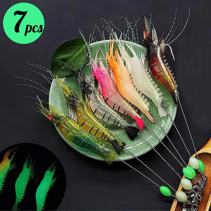 Shrimp Lures Fishing Bait: 3pcs/7pcs Artificial Isca Ascesorios Pesca - Realistic Fishing Lures