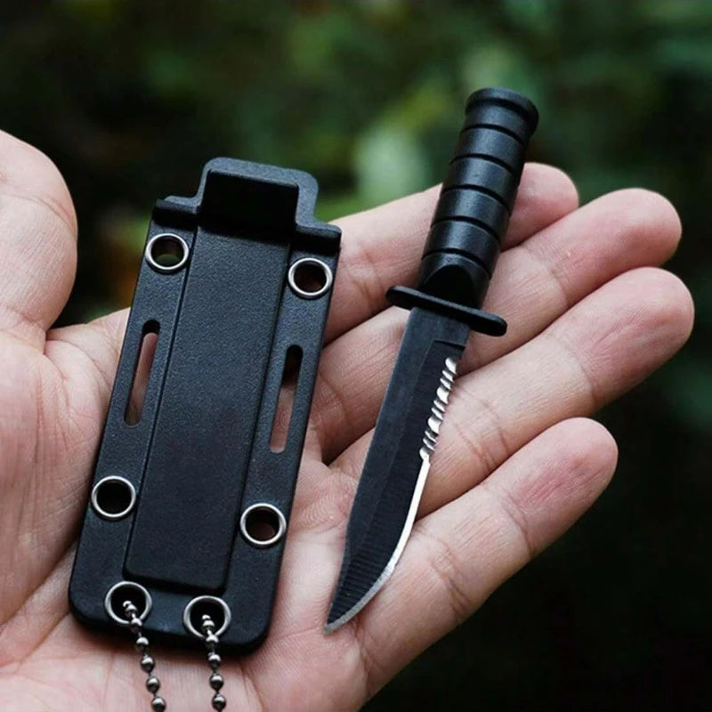 Stainless Steel Mini Camping Survival Chain Knife - Multifunctional & Portable Outdoor Tool