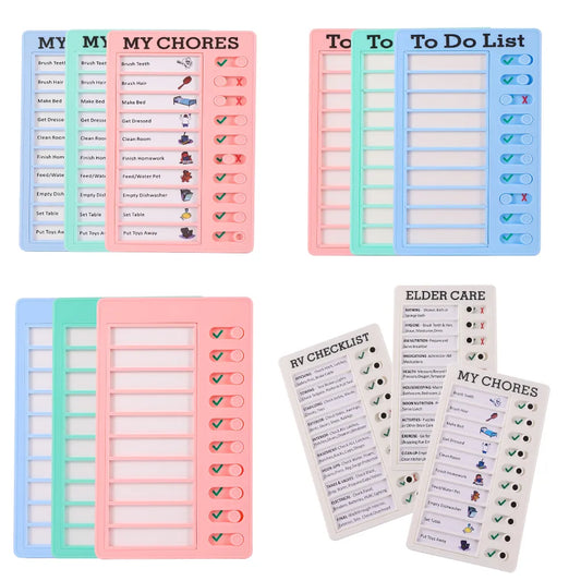 Reusable My Chores Checklist: Daily Planner Memo Board for Kids - Promote Responsibility & Self-Discipline with Chore Chart Behavior Card