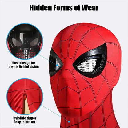 Spiderman Mask with Movable Eyes – Remote Control Peter Parker Cosplay Toy | Halloween Costume and Christmas Gift for Kids