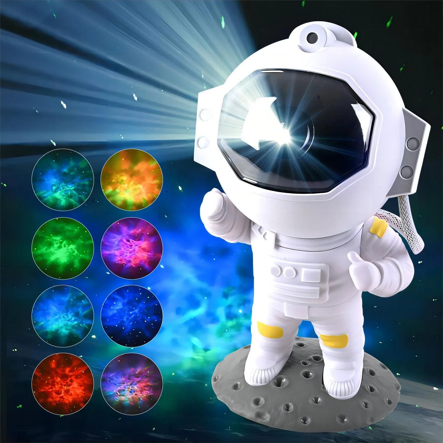 Astronaut Starry Sky Projector Night Light – Galaxy Star LED Projection Lamp with Remote for Kids' Bedroom and Home Party Decor