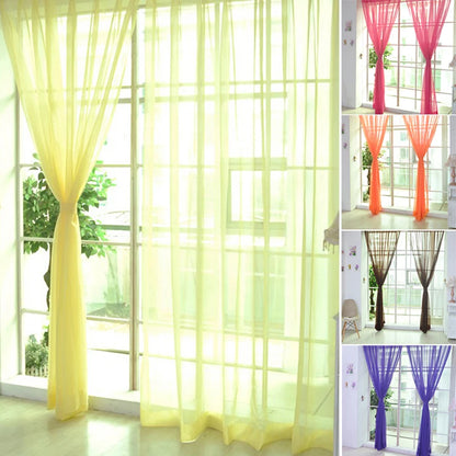 Transparent Window Gauze Curtains – Solid Color Wedding Glass Household Products in Light Luxury Style – Easy to Install