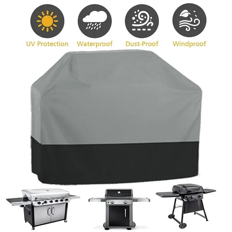 210T Oxford Cloth BBQ Cover - Waterproof, UV-Resistant Heavy Duty Garden Oven and Carbon Grill Protective Cover