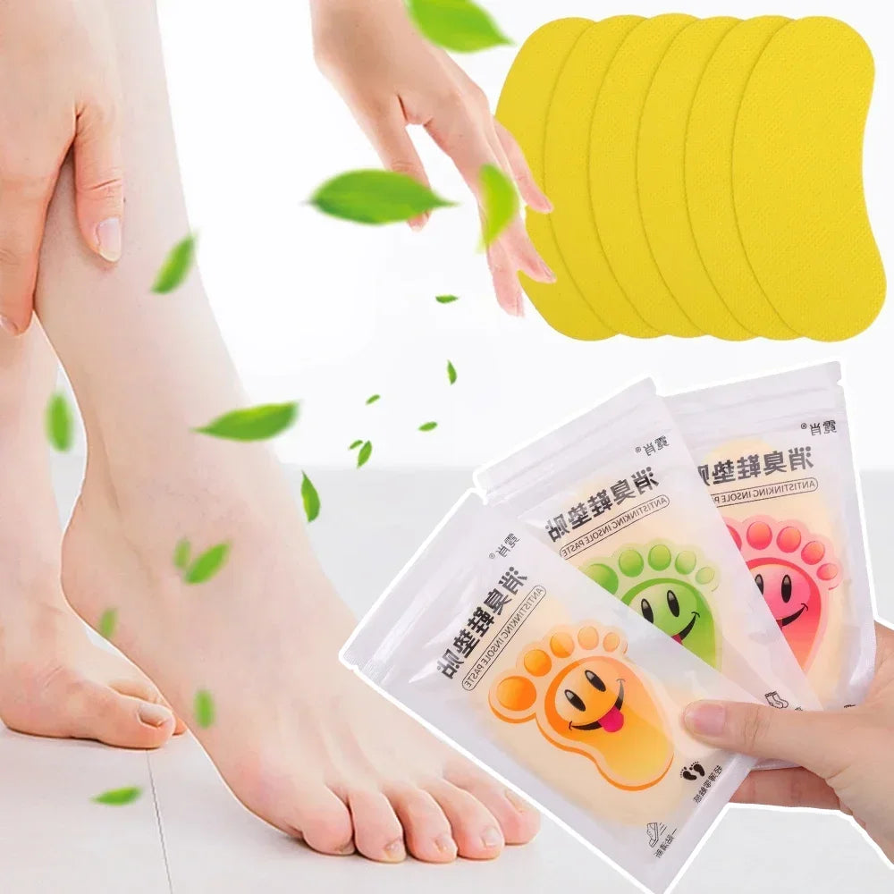 12/48pcs Shoes Odor Remover – Lemon Deodorant Patch & Antibacterial Insole Stickers for Athlete’s Foot, Antiperspirant Foot Care