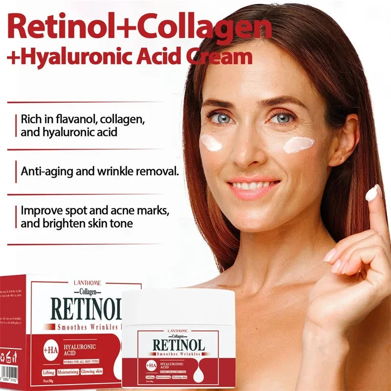 3-in-1 Whitening Cream: Face & Body, Retinol Collagen Hyaluronic Acid Formula - Removes Dark Spots, Dispel Acne, Lightens Skin