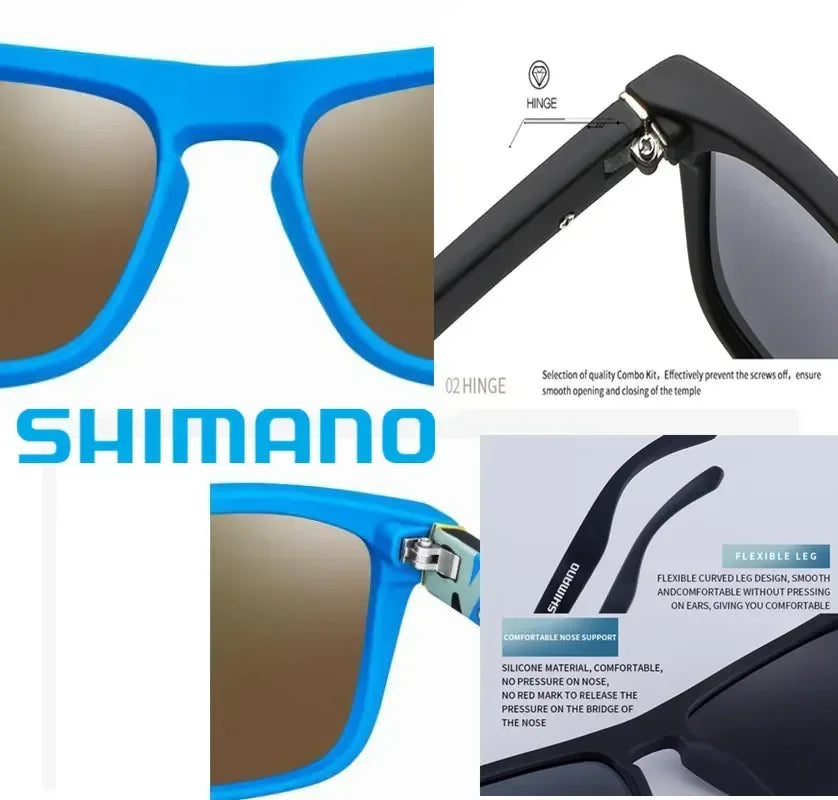 Shimano Polarized Sunglasses - UV400 Protection for Men and Women - Outdoor Hunting, Fishing, Driving, Bicycle Sunglasses with Optional Box