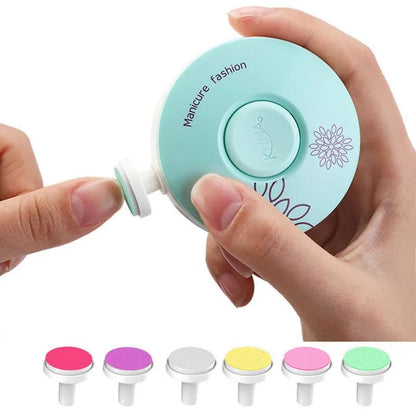 6-Head Electric Nail Sharpener: For Infants, Children, and Adults - Baby Nail Trimmer with Armor Grinder