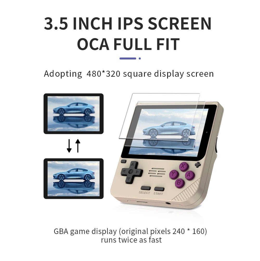 POWKIDDY V10 Handheld Game Console - 3.5 Inch 480x320 IPS Full Screen, Retro OpenDingux System, Affordable Gift for Children