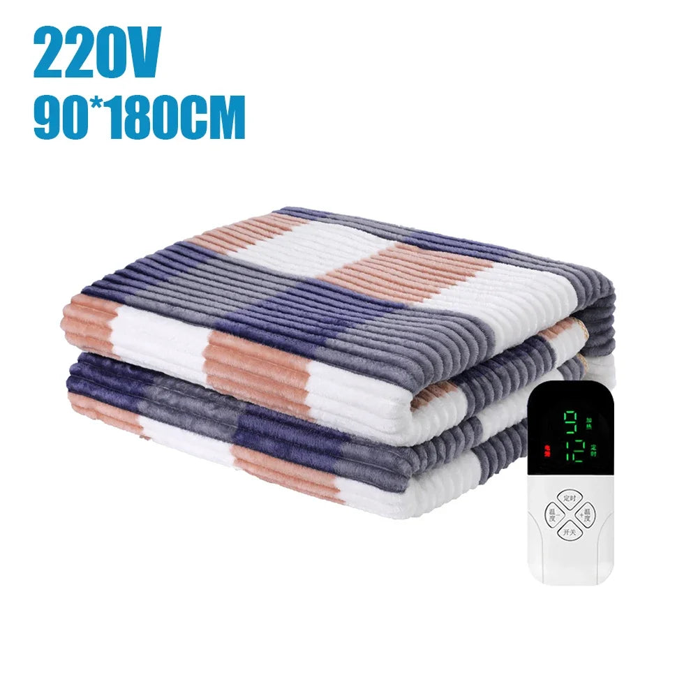 220V Electric Heating Blanket - Intelligent Thermostat Control, Thick Security Warmth, Body-Warming Electric Mattress