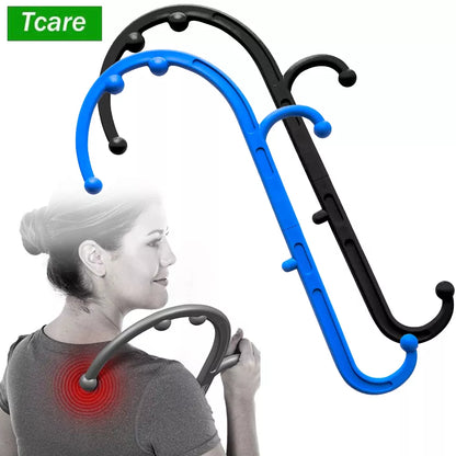 TCare Trigger Point Massager - Back, Neck, and Foot Pain Relief | Fibromyalgia Therapy Hook Cane & Back Scratcher