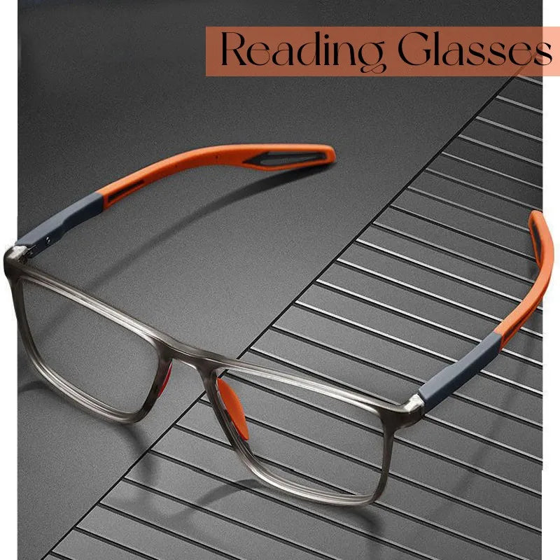 Ultralight TR90 Anti-Blue Light Reading Glasses - Sport Presbyopia Eyeglasses for Women & Men, Far Sight Optical Eyewear up to +4.0 Diopters