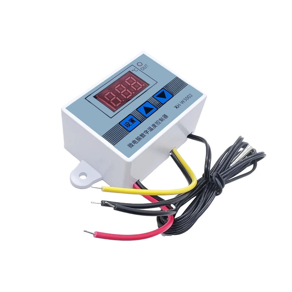 W3002 Digital LED Temperature Controller - 12V/24V/110V/220V, 10A Thermostat Regulator XH-3002