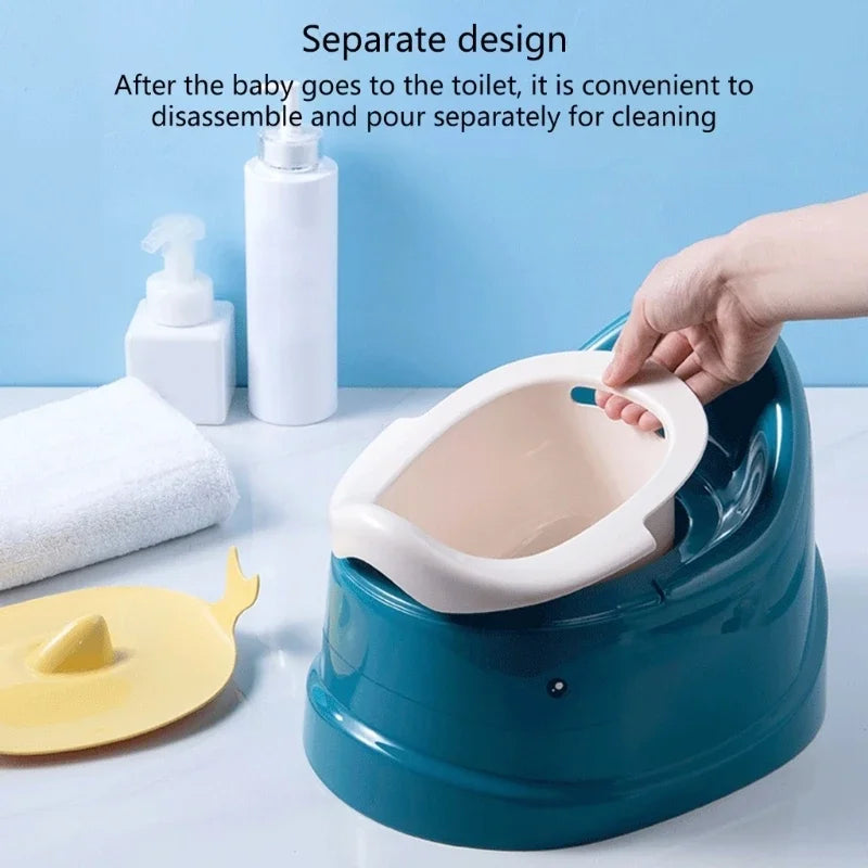 Portable Toddler Potty Trainer | Oval Bottom Design | Stable & Safe | Non-Slip | Baby Toilet for Travel