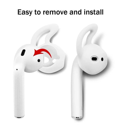 1/6 Pairs Silicone Cover for Apple Airpods - Anti-Slip Earpods Eartip Cap - Protective Sleeve with Hook Earphone Accessories