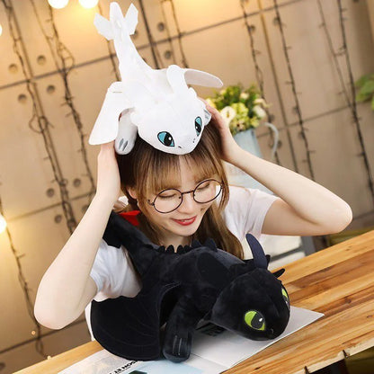 20-65cm Plushies Dragon Toys | Kawaii White & Black Dinosaurs | Stuffed Animal Plush Toys In Stock | Kid Birthday Gifts