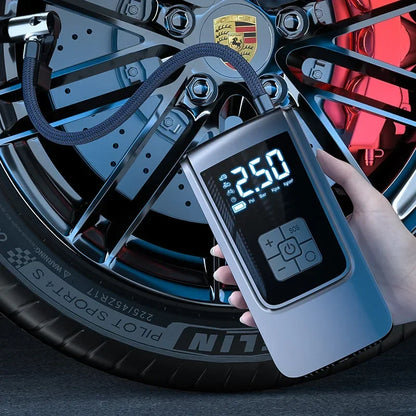 Portable Air Compressor & Tire Inflator - Electric Pump for Cars, Motorcycles, and Bicycles