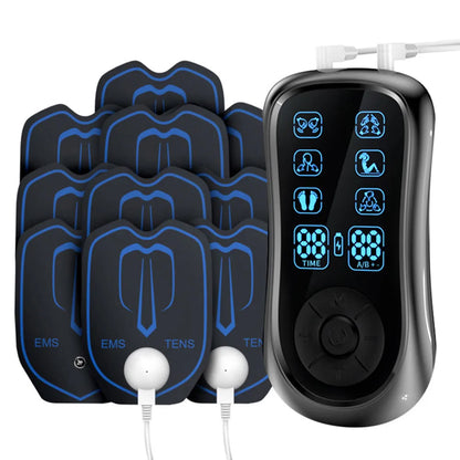 Professional EMS Electric Muscle Stimulation Tens Unit: Pulse Impulse Mini Massager - 6 Modes for Full Body Physiotherapy