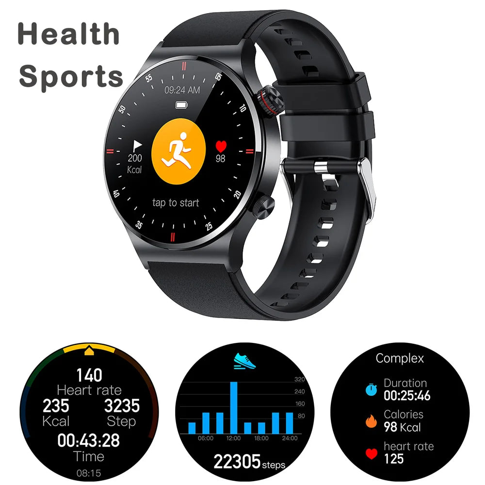 2023 Luxury Smart Watch for Men - NFC, Bluetooth Call, Fitness, Waterproof, Sports Wristwatch for Women and Kids - Compatible with Xiaomi and Huawei