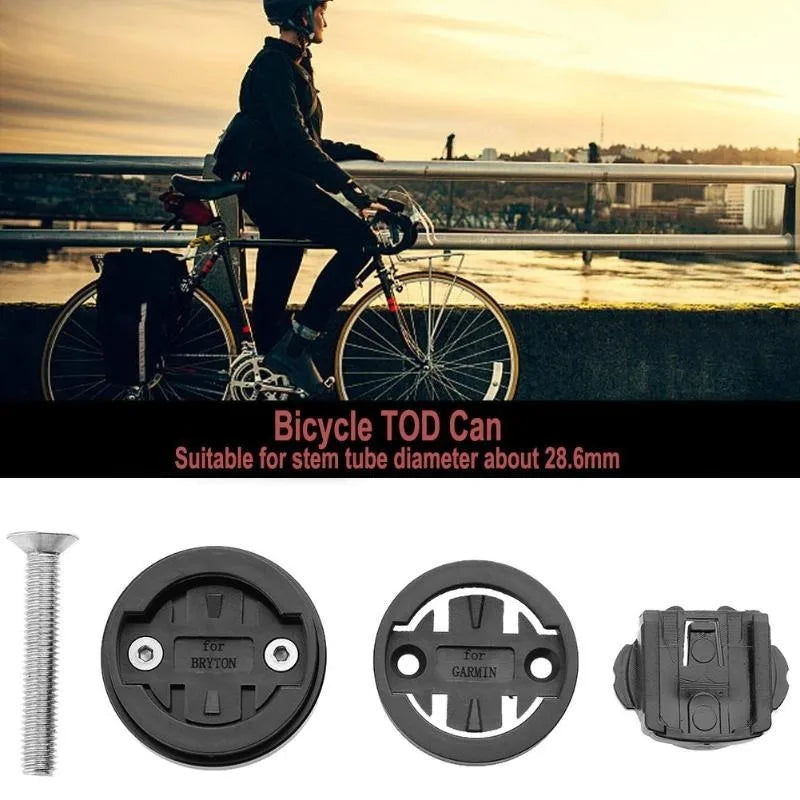 Bike Computer Holder Stem Top Cap Mount Bracket | Compatible with Garmin Edge, Bryton, Cateye | Stopwatch GPS Speedometer Bike Parts