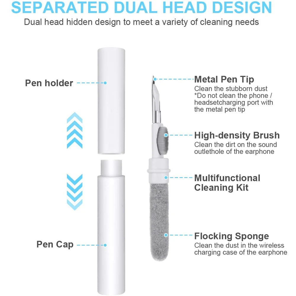 Bluetooth Earphone Cleaning Kit: For Airpods Pro 1/2/3 & Earbuds - Cleaning Pen, Brush Tools - Samsung, Xiaomi, Huawei Compatible