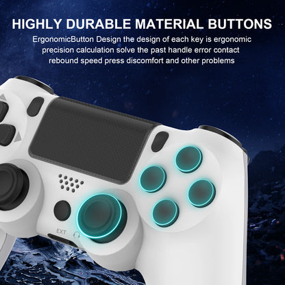 Wireless Bluetooth Controller Gamepad – No Delay for PS4, PS3, and PC – Six-Axis, Dual Vibration, and Touchpad Joystick