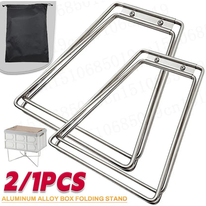 2/1PCS Folding Cooler Box Stand - Outdoor Camping Ice Box Holder, Portable Folding Stand for Camping Supplies