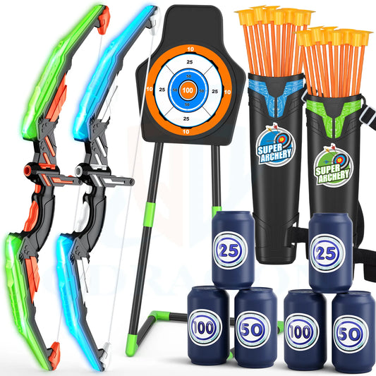 Kid's Archery Set: Recurve Bow Practice Kit for Outdoor Fun - Bow and Arrows Game for Children, Ideal Hunting and Shooting Toy - Boys' Gift