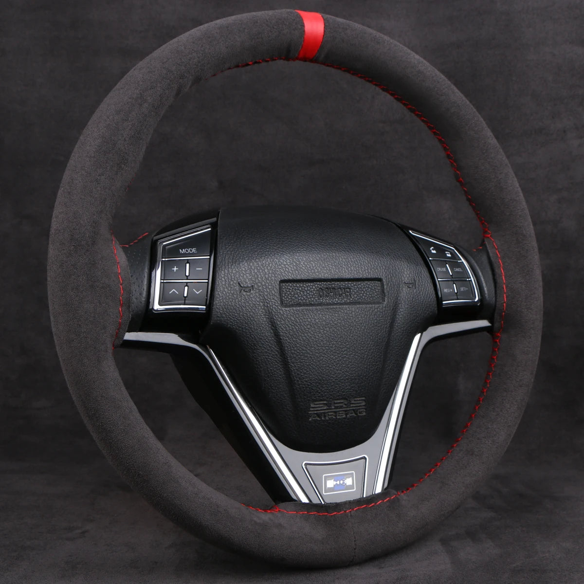 Universal Suede Car Steering Wheel Cover - Hand-Sewn Soft Leather Braiding, Non-Slip and Ventilated Auto Wheel Protector