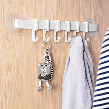 Multifunction Kitchen Storage Hook - 6 Hook Home Organizer for Cupboards, Pantries, Chests, Towels, and Wardrobes