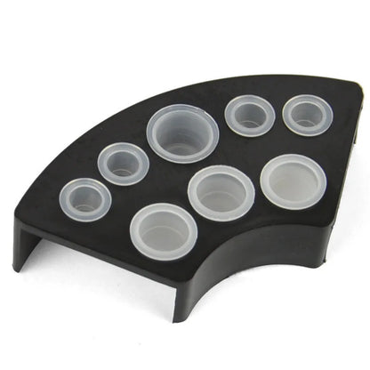 7/8/21 Holes Tattoo Ink Cup Holder Stand – Black Pigment Container for Body Art, Makeup Accessories & Tattoo Tools