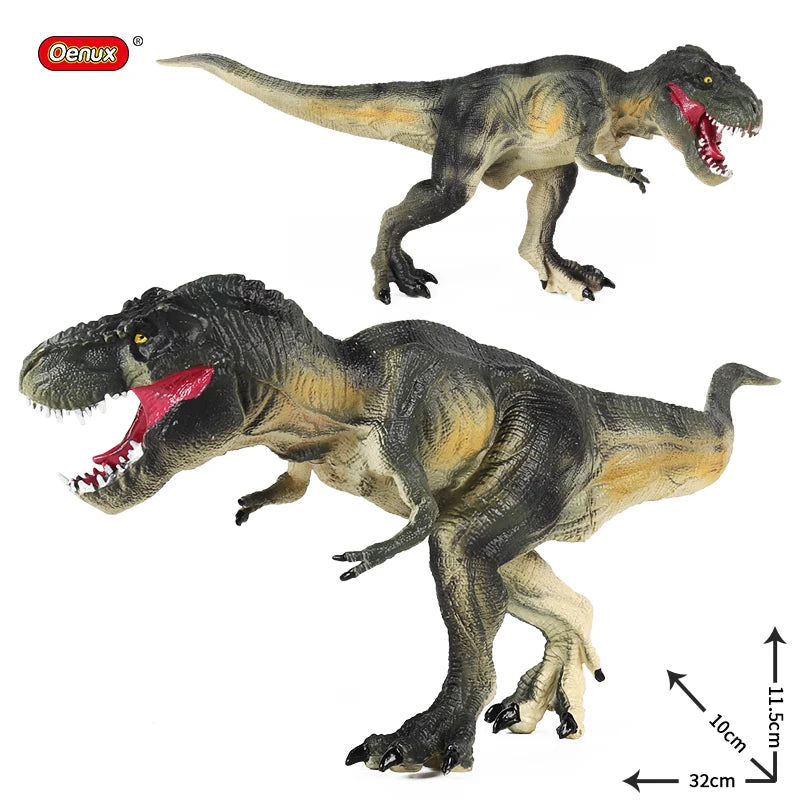 Oenux Dinosaurs World Action Figures - Savage Jurassic Collection Featuring Indominus Rex, Spinosaurus and Triceratops, Ideal Kids Gift