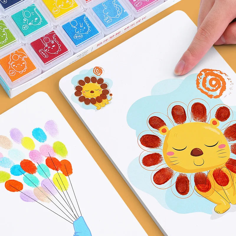 16/32PCS DIY Finger Painting and Drawing Toys for Kids - Creative Coloring and Educational Montessori Toy - Ideal Kindergarten Gift