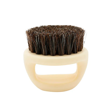 Pro Hairdresser Dust Brush - Anti-Static Boar Bristle Beard Comb, Salon Hair Sweep and Men's Mustache Brush