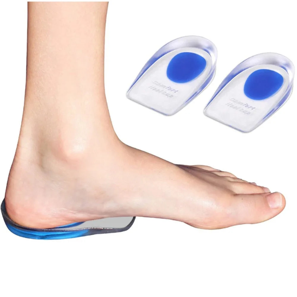 Soft Silicone Gel Insoles for Men and Women - Transparent Heel Pain Relief, Foot Massager Care Shoe Pads, Foot Care Tool