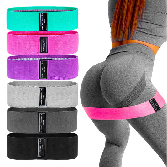 Enhance Your Workout with Fabric Resistance Hip Booty Bands - Glute and Thigh Elastic Workout Bands for Squats, Stretching, and Fitness - Yoga Gym Equipment