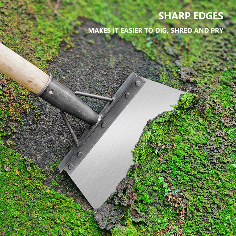 30cm Metal Weed Cleaning Shovel: Stainless Steel Garden Shovel for Moss - Multifunctional Farm Weeding Tool