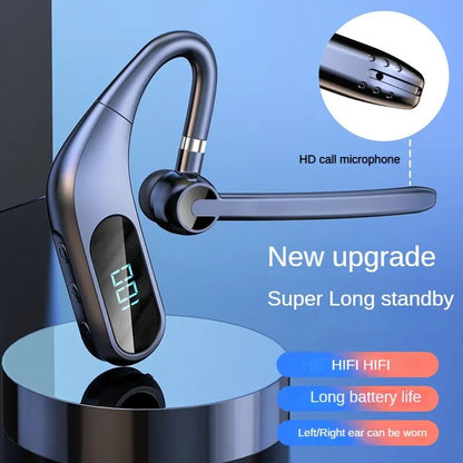 Clear Sound Quality: Kj12 Bluetooth Headset with Digital Power Display - Long Battery Life, Business In-Ear Comfort