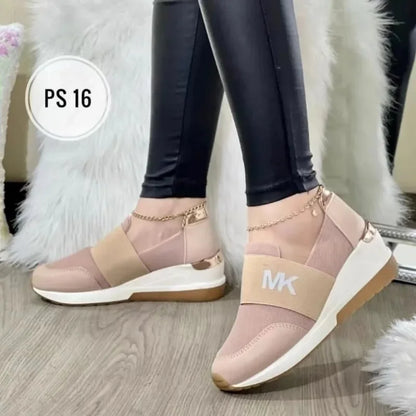 2024 Women's Casual Vulcanized Shoes - High Quality Thick Bottom Wedge Heel Sports Shoes, Autumn Skateboard Sneakers for Students